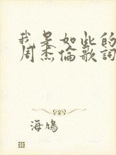 我是如此的相信周杰伦歌词