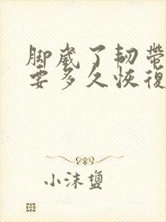 脚崴了韧带拉伤要多久恢复