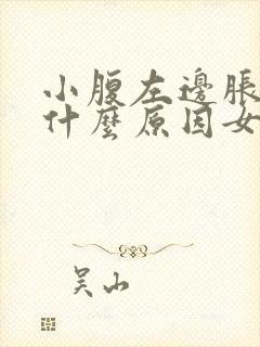 小腹左边胀痛是什么原因女性