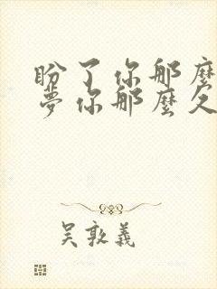 盼了你那么久我梦你那么久的歌名