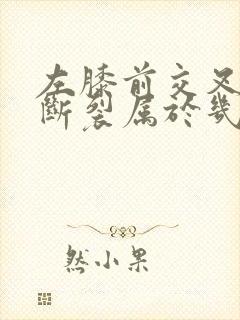 左膝前交叉韧带断裂属于几级残疾