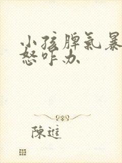小孩脾气暴躁易怒咋办