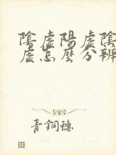 阴虚阳虚阴阳两虚怎么分辨