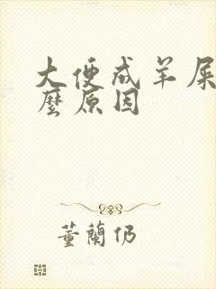 大便成羊屎是什么原因封面