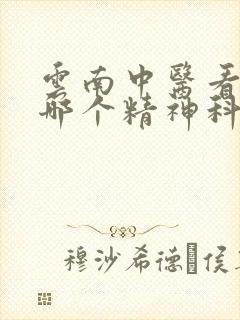 云南中医看抑郁哪个精神科医院好