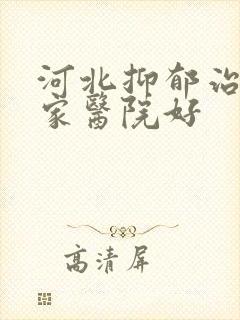 河北抑郁治疗哪家医院好封面