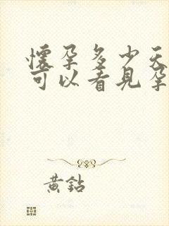 怀孕多少天b超可以看见孕囊