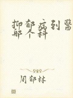 抑郁病到医院看哪个科