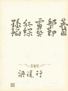 孙红雷那英黄子韬综艺节目封面