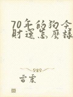 70年的狗今年财运怎么样