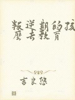 叛逆期的孩子怎么去教育