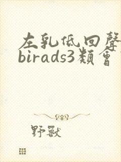 左乳低回声结节birads3类会变小吗
