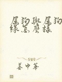 属狗与属狗的姻缘怎么样