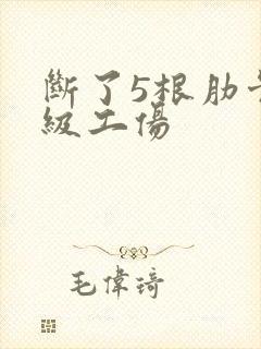 断了5根肋骨几级工伤封面