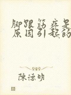 脚跟筋疼是什么原因引起的封面