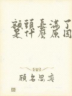 额头长满了疙瘩是什么原因