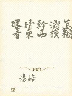 眼睛干涩怎么办看东西模糊
