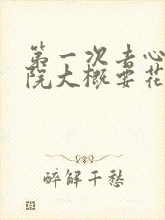 第一次去心理医院大概要花多少钱