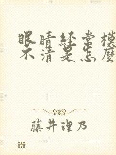 眼睛经常模糊看不清是怎么回事封面