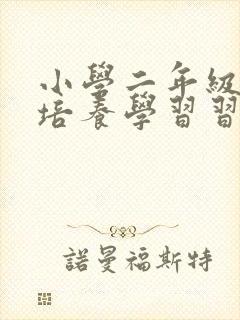 小学二年级怎么培养学习习惯封面