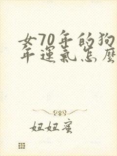 女70年的狗今年运气怎么样