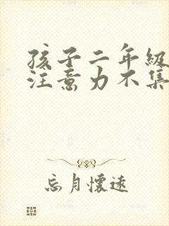 孩子二年级上课注意力不集中封面