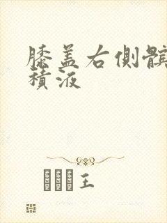 膝盖右侧髌上囊积液封面