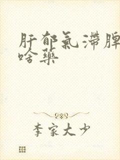 肝郁气滞脾虚吃啥药