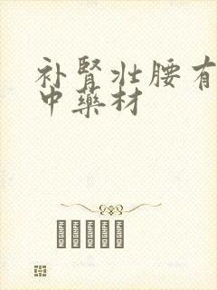 补肾壮腰有哪些中药材