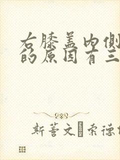 右膝盖内侧疼痛的原因有三种