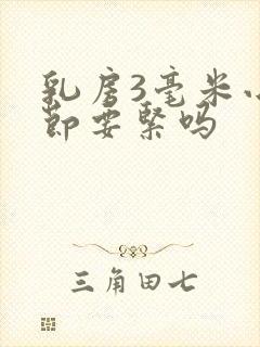 乳房3毫米小结节要紧吗