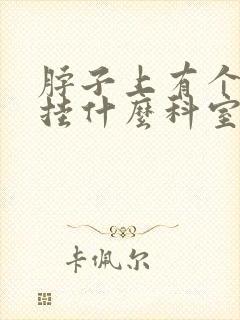 脖子上有个鼓包挂什么科室