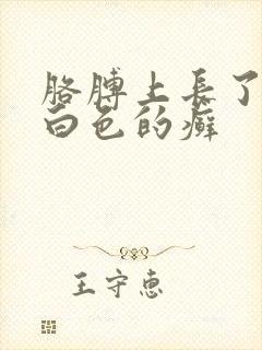 胳膊上长了一块白色的癣封面