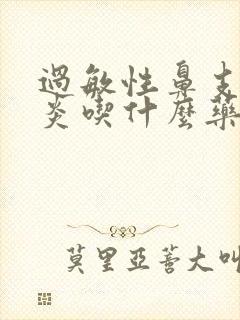 过敏性鼻支气管炎吃什么药