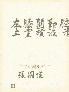 左膝关节腔及髌上囊积液 滑膜炎