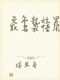 兔年龙姓男宝宝取名最佳用字封面