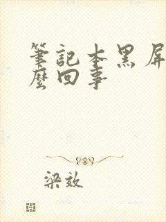 笔记本黑屏了怎么回事