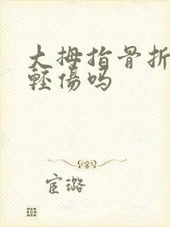 大拇指骨折构成轻伤吗封面