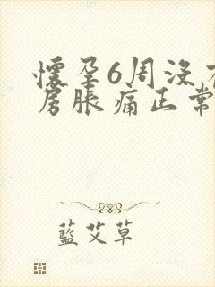 怀孕6周没有乳房胀痛正常吗封面
