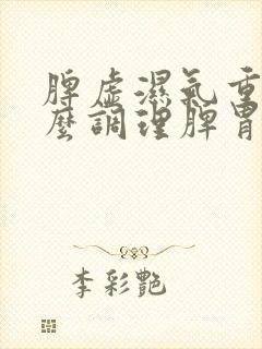 脾虚湿气重吃什么调理脾胃