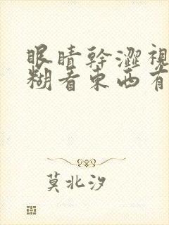 眼睛干涩视野模糊看东西有黑点