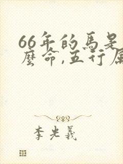 66年的马是什么命,五行属性