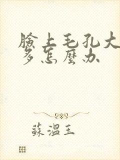 脸上毛孔大粉刺多怎么办