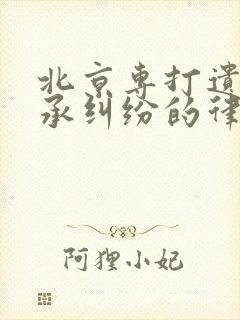 北京专打遗产继承纠纷的律师封面