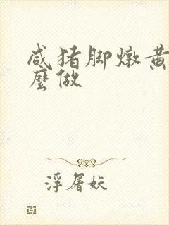 咸猪脚炖黄豆怎么做