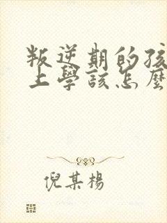 叛逆期的孩子不上学该怎么教育