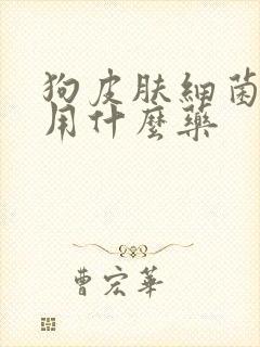 狗皮肤细菌感染用什么药