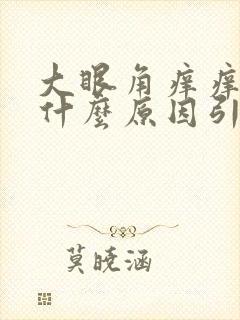 大眼角痒痒的是什么原因引起的
