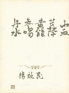 丹参黄芪山楂煮水喝能降血压高吗封面