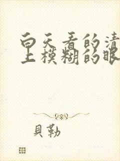 白天看的清楚晚上模糊的眼叫什么
